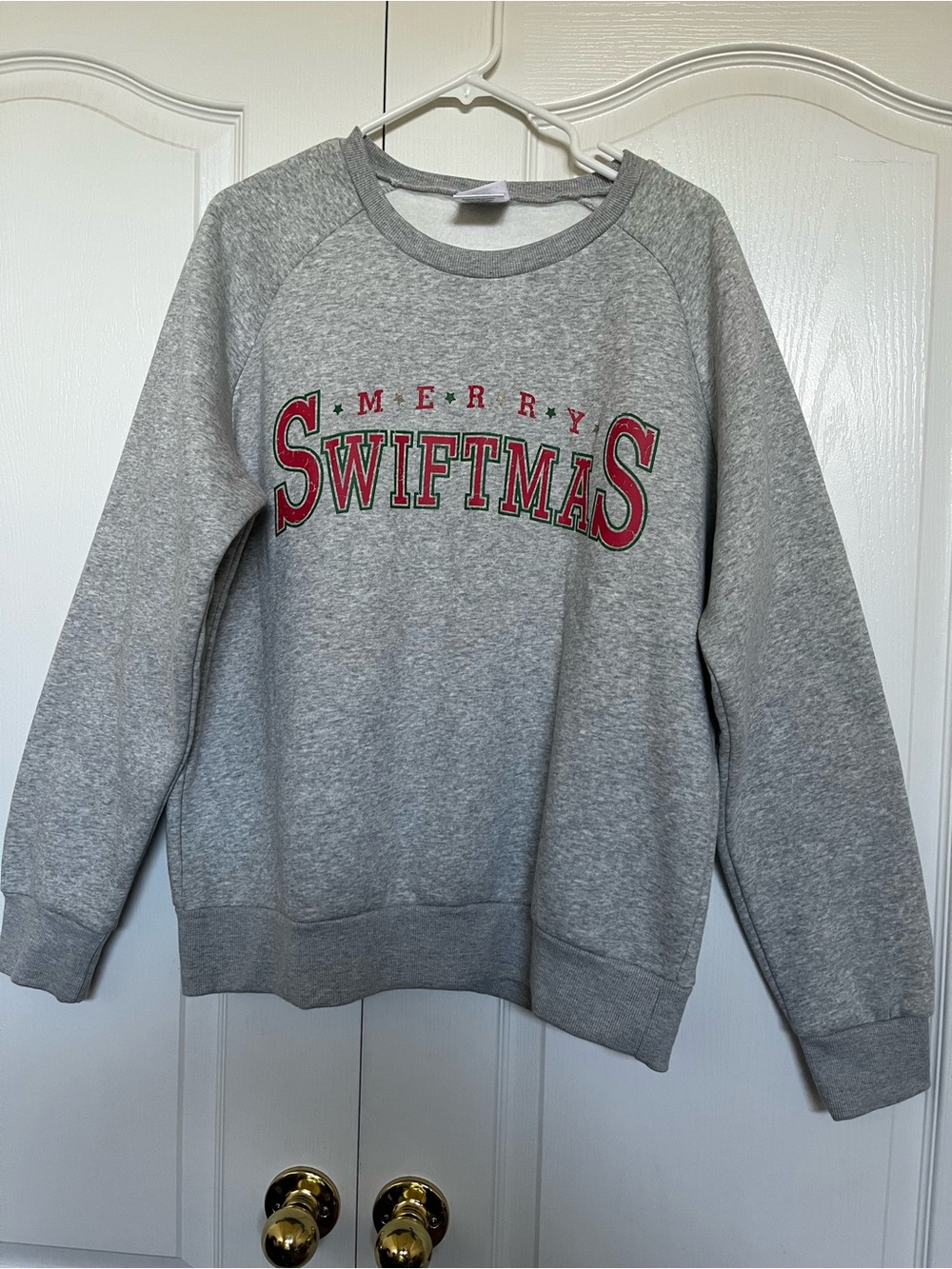 Merry Swiftmas Gray Crewneck Sweatshirt